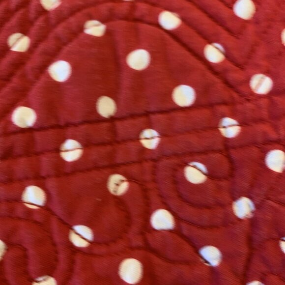 St. Nicholas Square Double Sided Red Ivy & Polka Dot Christmas Table Runner 50" - Picture 10 of 12